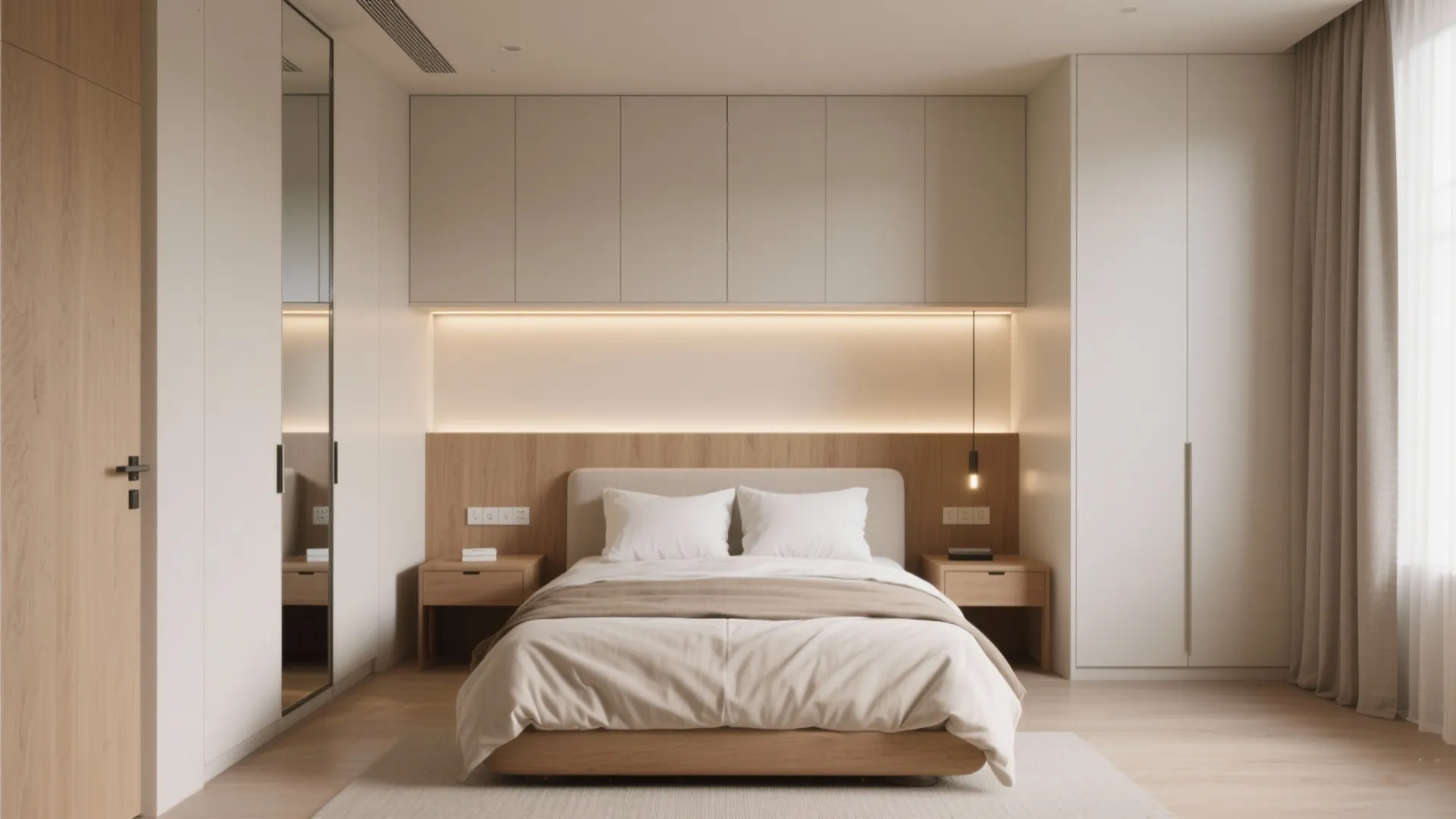 Bedroom built-ins that frame the bed—and add secret storage
