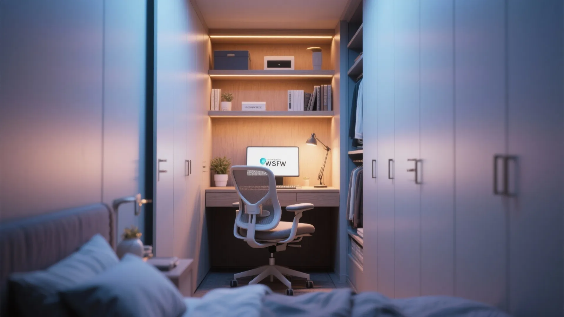 8. Desk in the Closet (Cloffice)