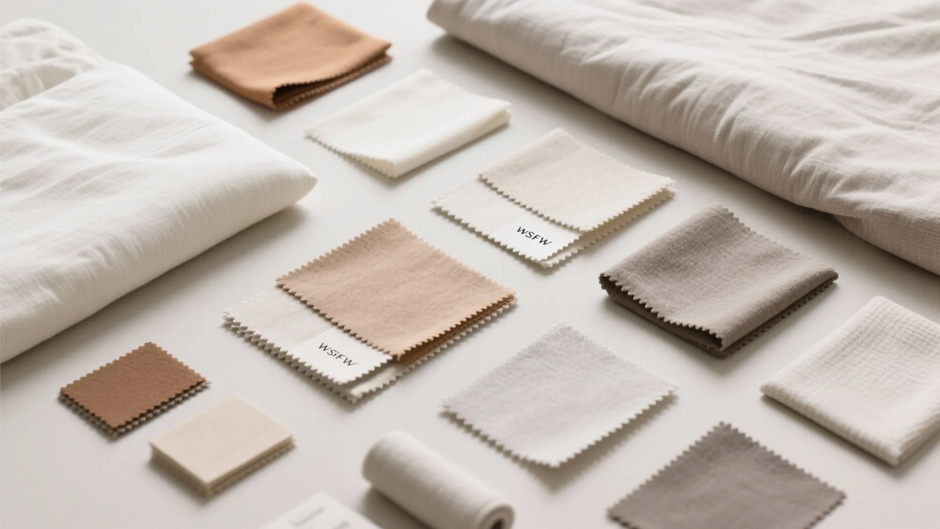 Neutral and soft color swatches for bedroom design