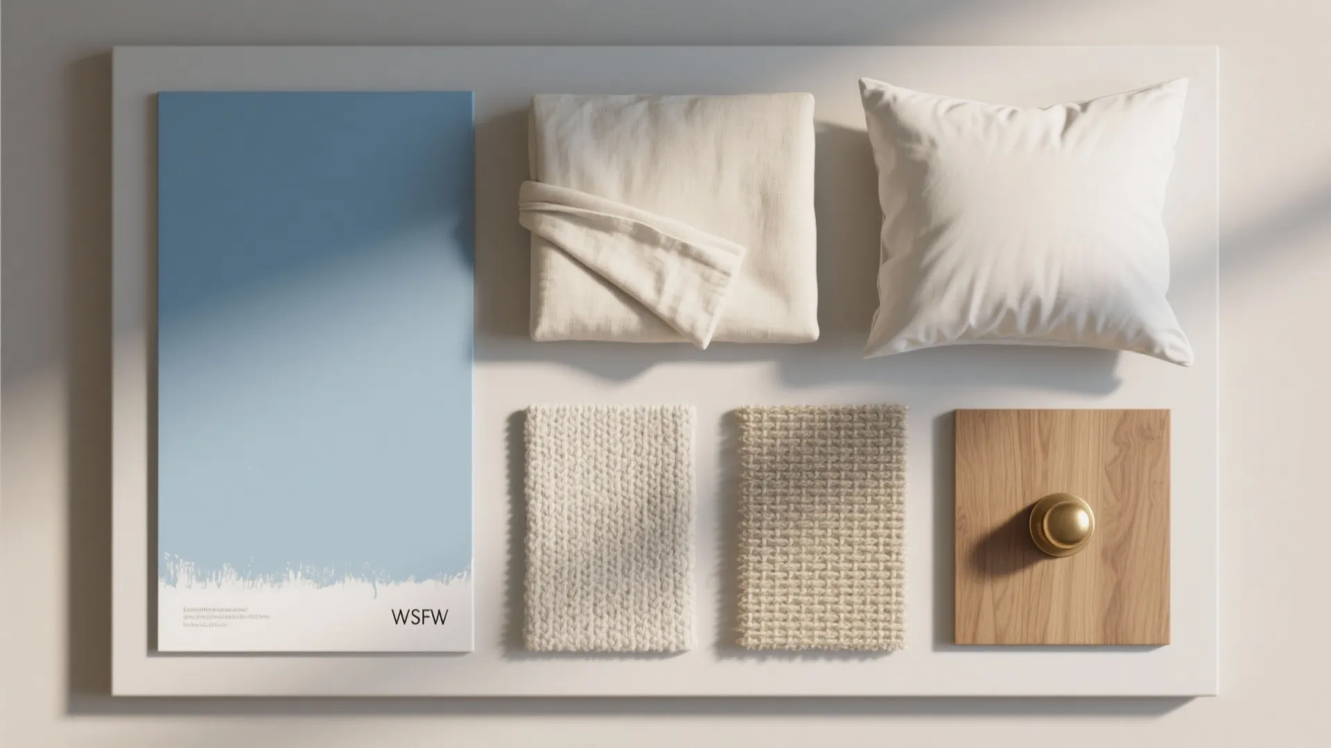 Serene Sleep Space: Sky-Blue Bedroom Layers