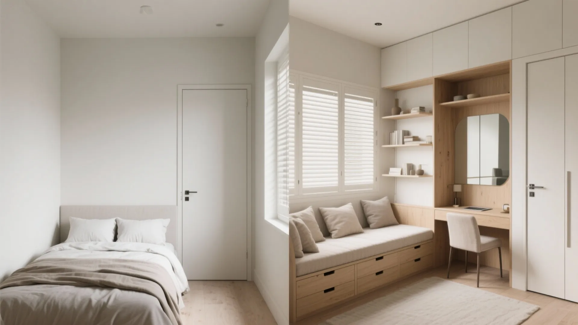 Flexible Bedrooms: Study Niche, Daybed, or Murphy Bed