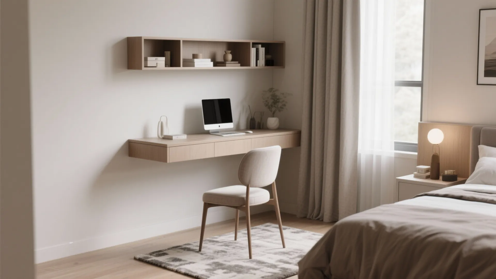 8. Work Nook with Floating Desk