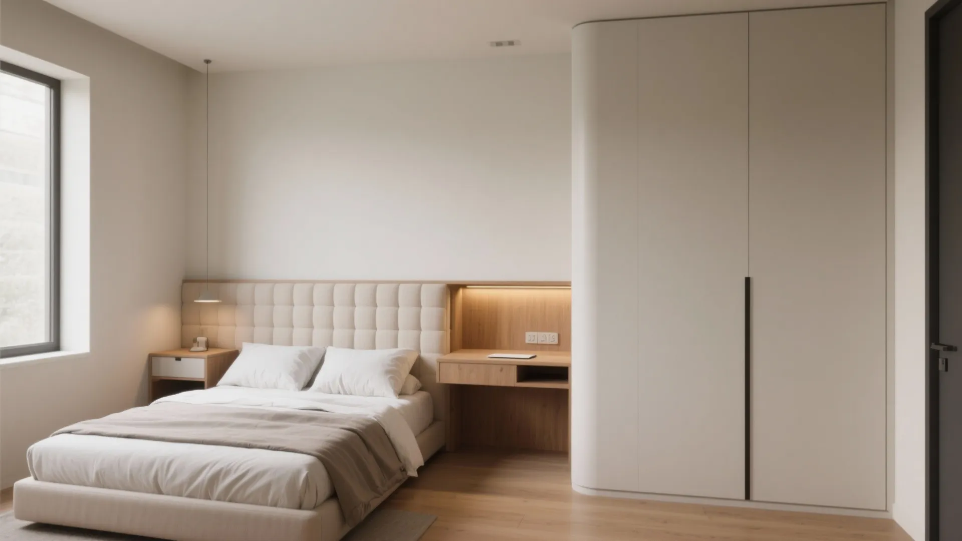 Bedroom Built-ins: Headboard Niche + Wardrobe Wall