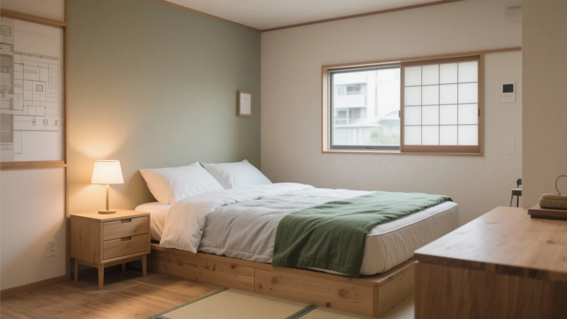 Tips 4: ベッド周りは“高さのグラデーション”で狭さを消す