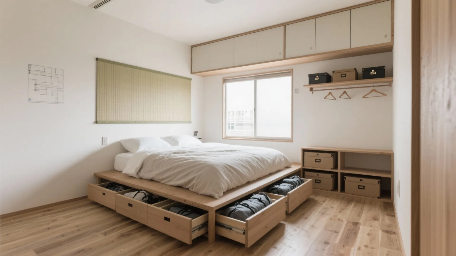 Tips 3: 1室の“寝る・着替える”を高さで仕切る（収納技巧）