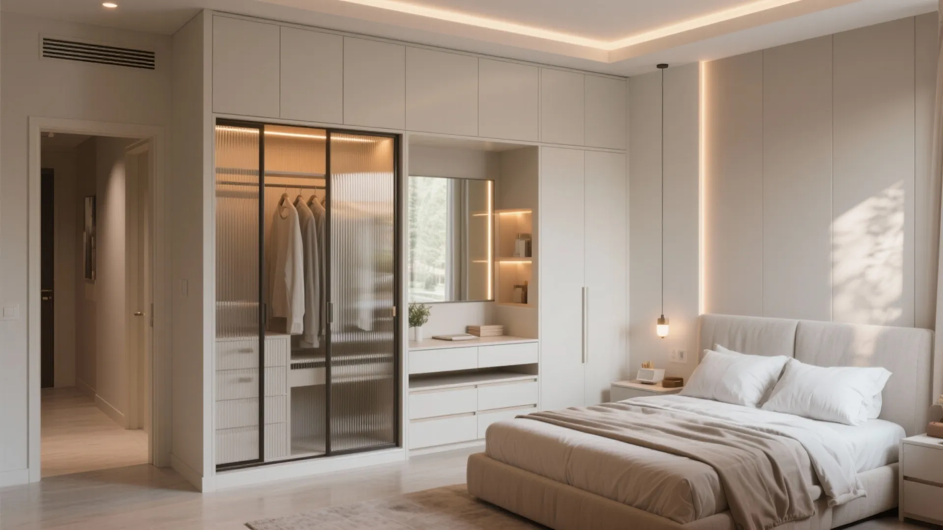 Bedroom storage that disappears