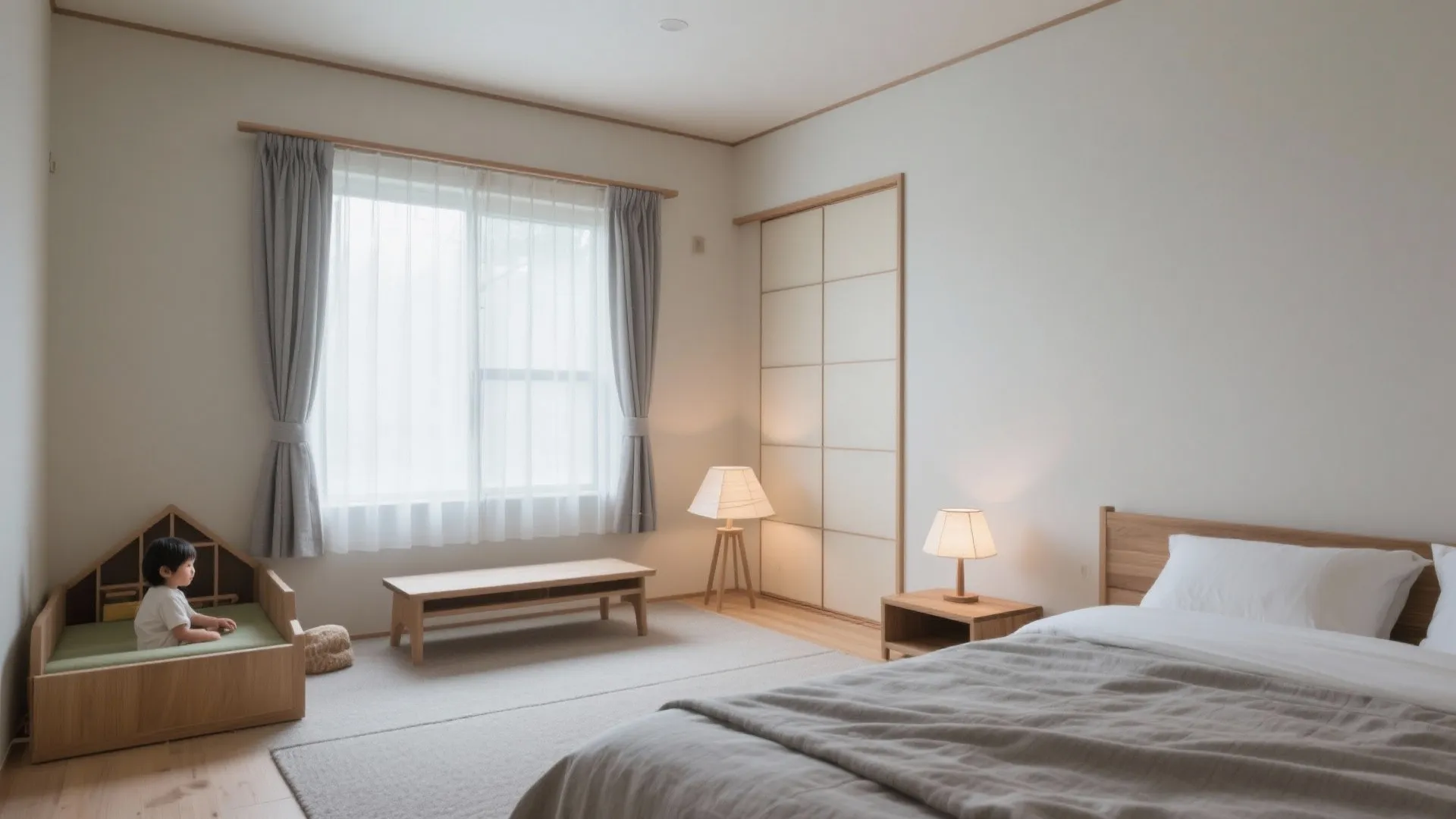 Tips 2: 主寝室と子ども部屋—防音と採光のバランスを日式風格で