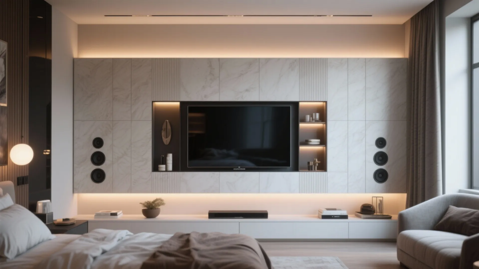 Media Wall for TV and Sound