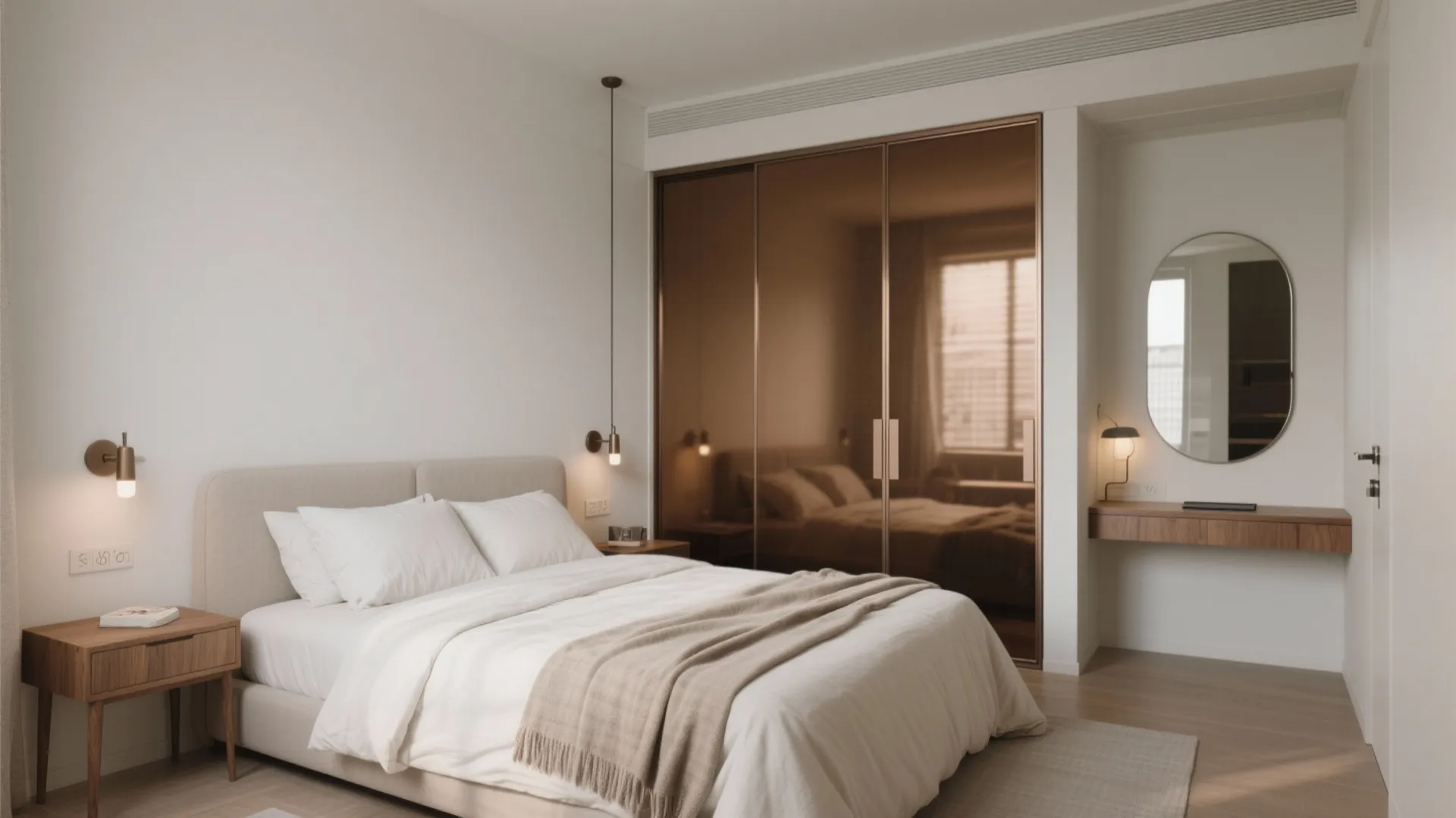 Bedroom That Breathes: Sliding Wardrobes and Soft Edges
