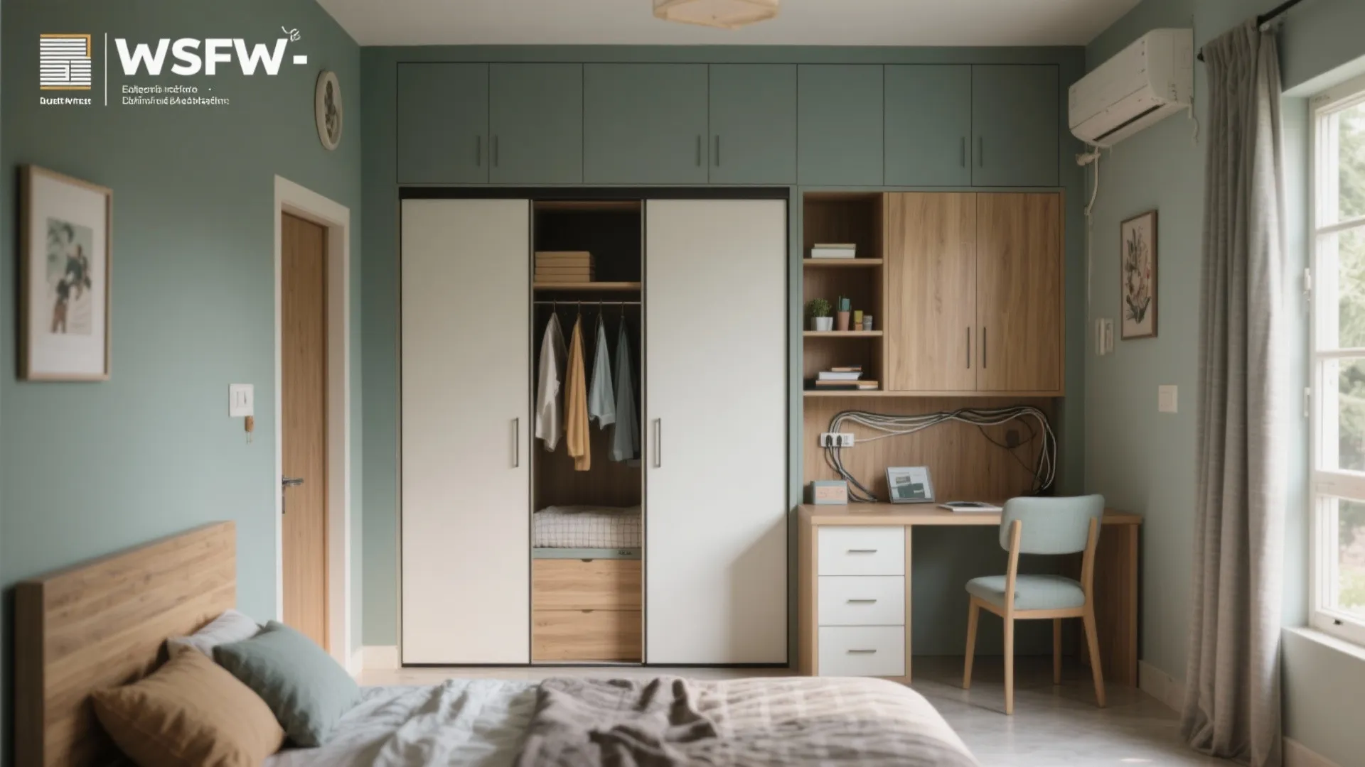 Bedrooms that work harder: sliding wardrobes, study nooks, and calm colors