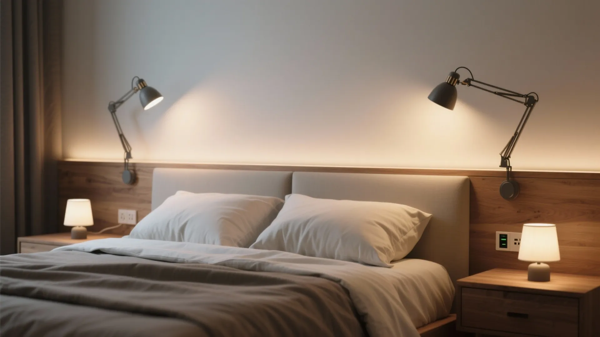Swing-Arm Reading Lights in Bedrooms