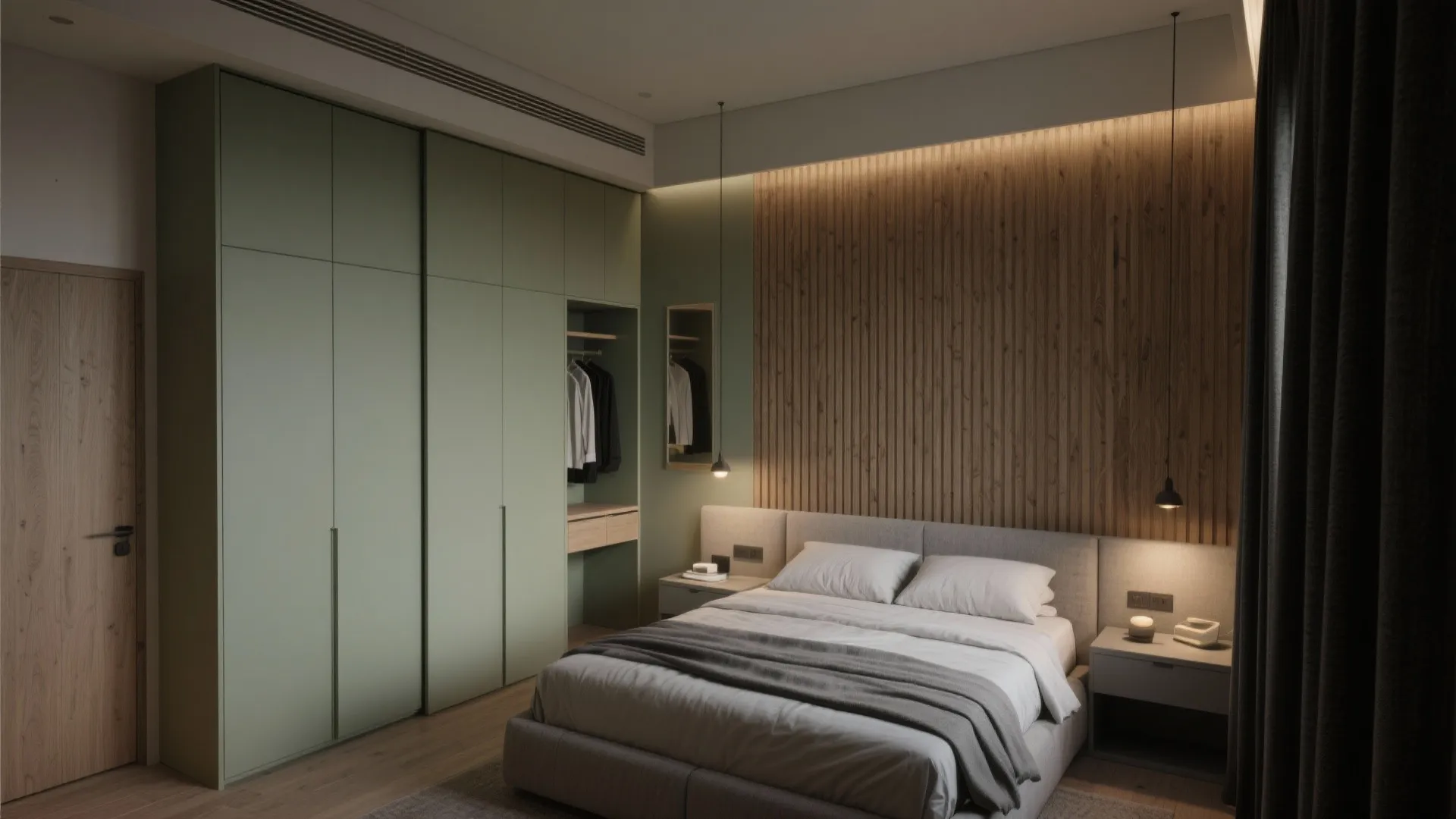 Bedrooms: storage walls and calmer sleep