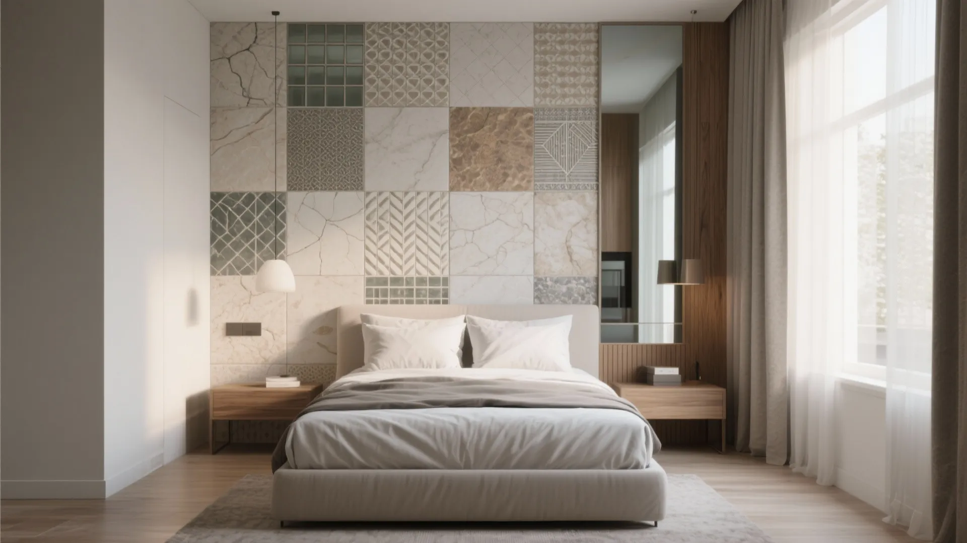 Bedroom Feels Plain? 5 Bedroom Wall Tile Design Ideas