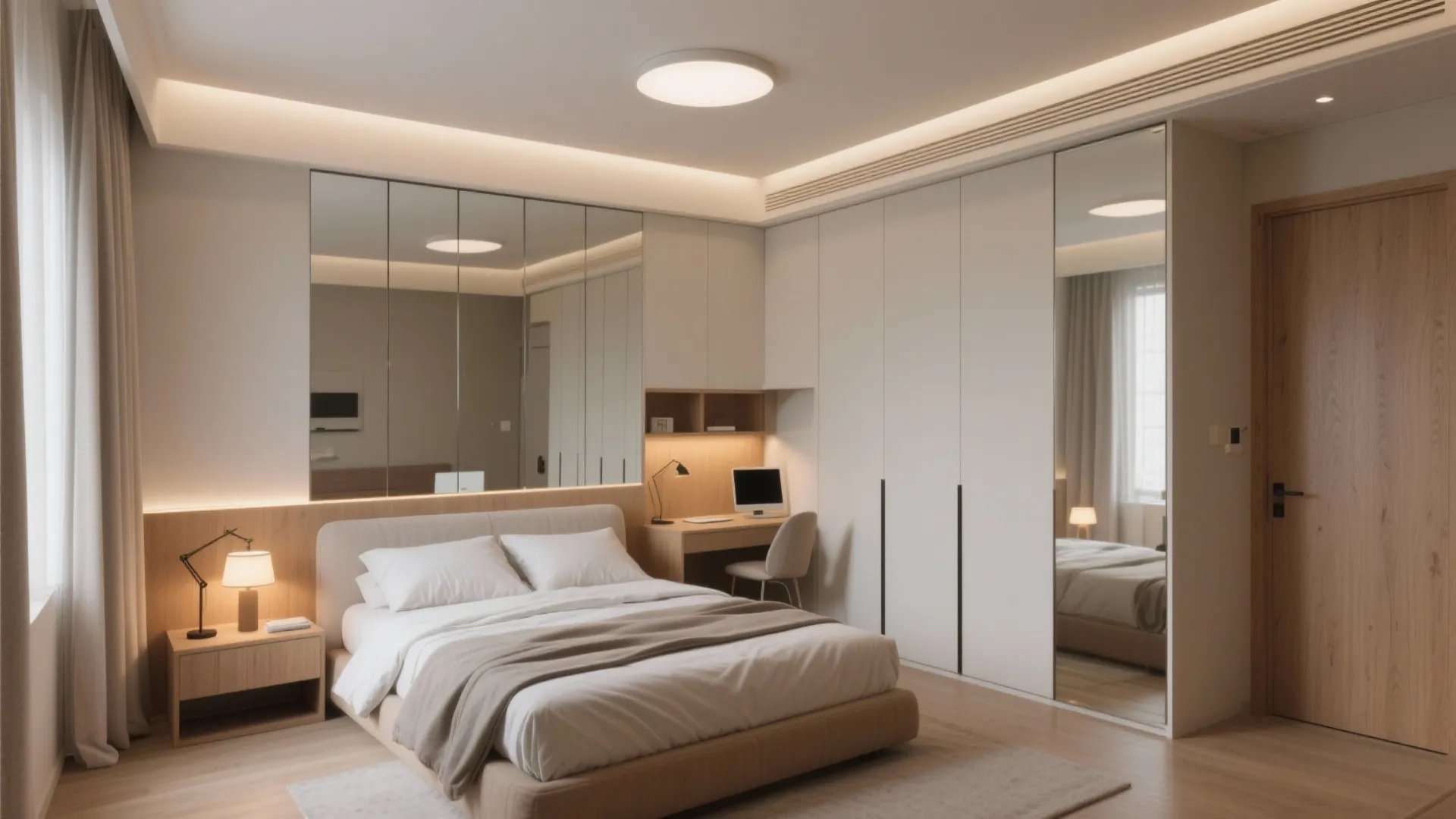 Bedroom planning: wardrobes, work nooks, and calm lighting