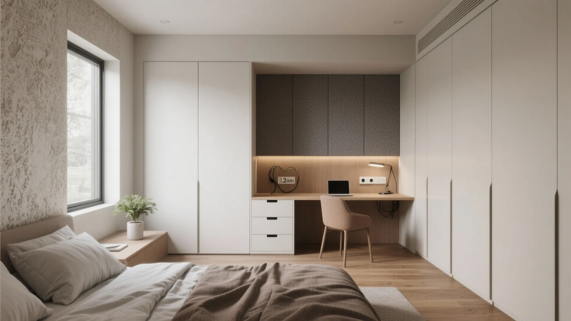 Bedroom Zoning: Sleep Sanctuary + Work Nook