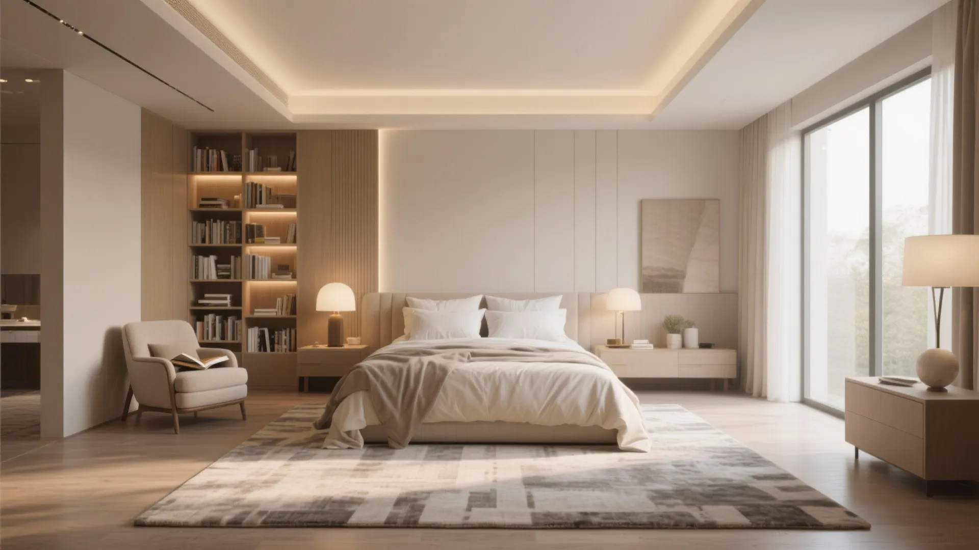 1. Create Zones with Rugs and Lighting