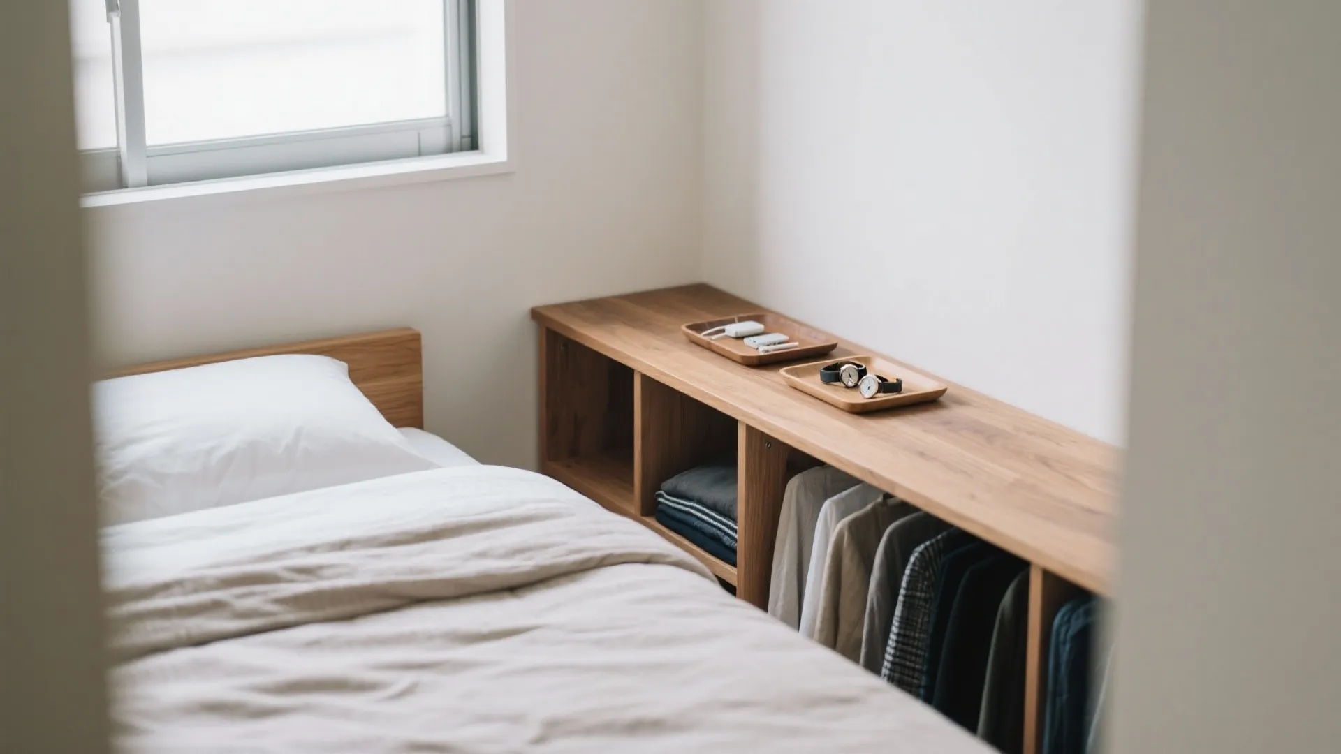 寝室は“幅90cmの身の回りゾーン”：收纳技巧で衣類と小物をワンストップ