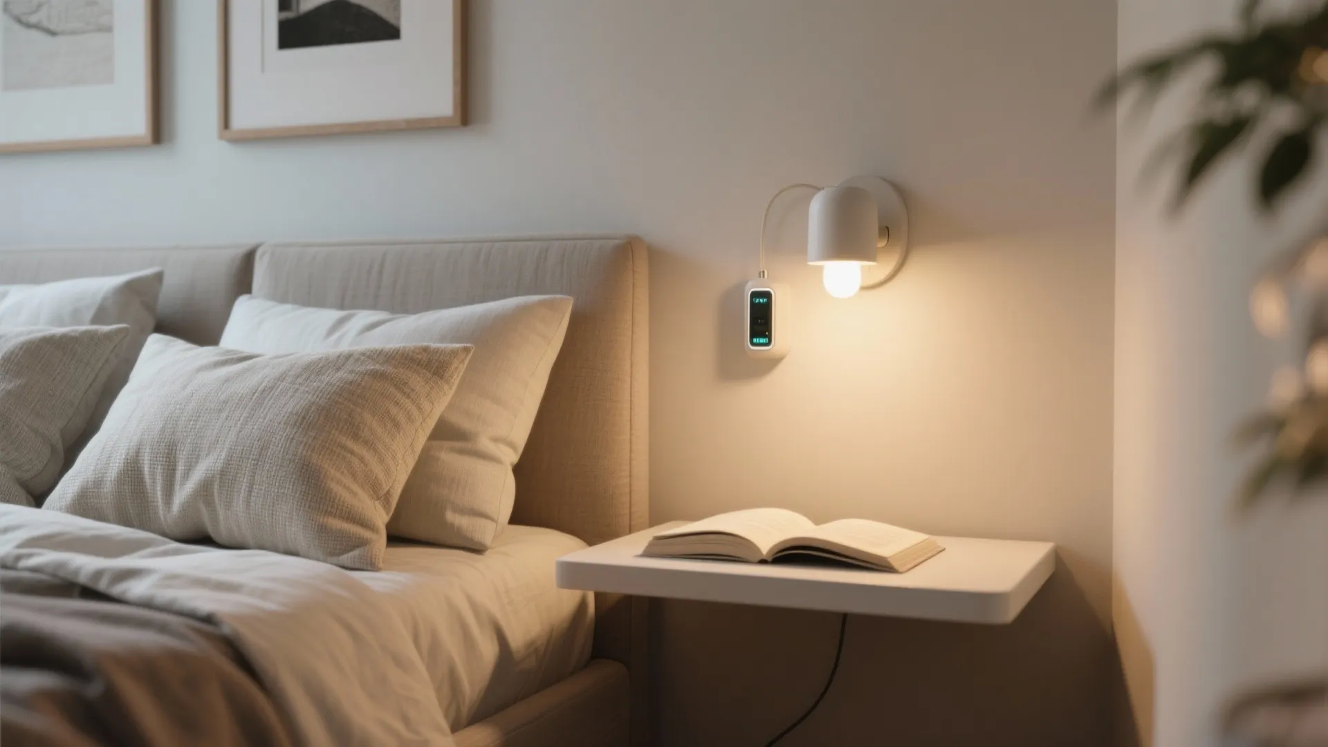 1. Bedside lighting without rewiring