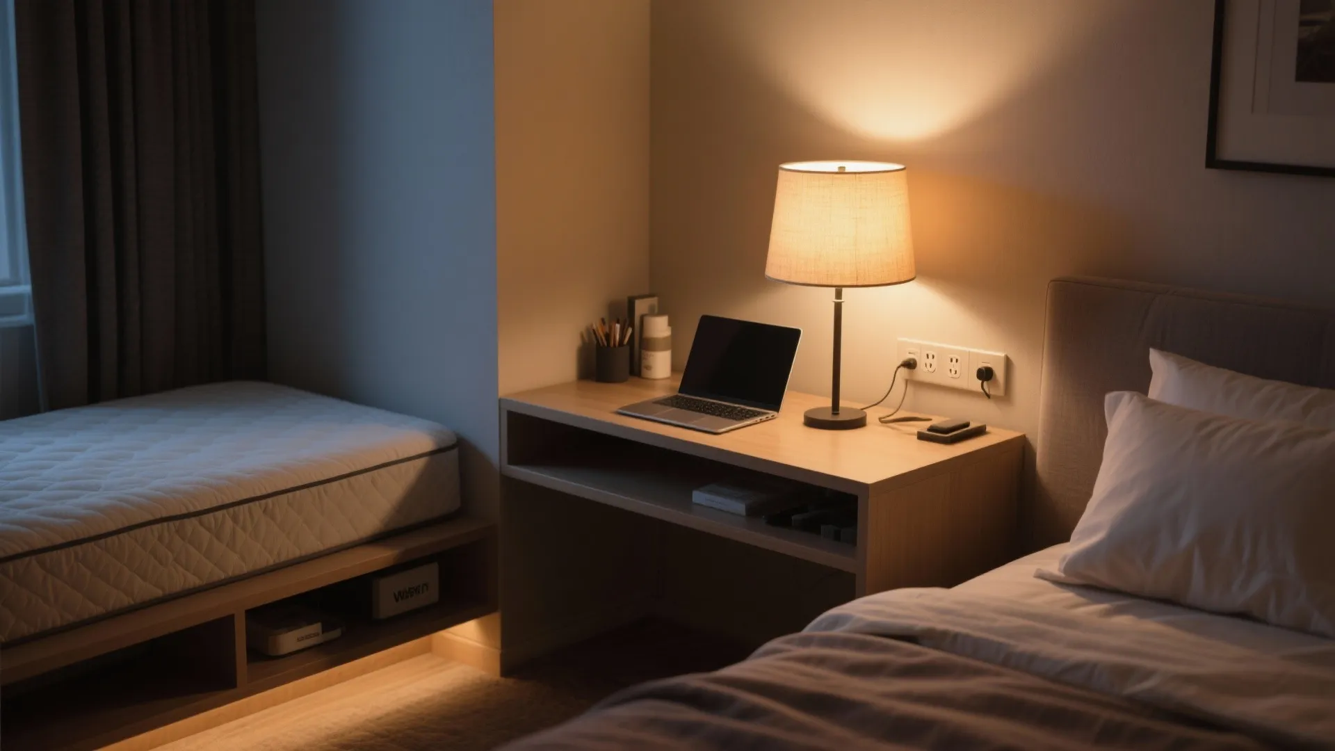 2. Bedside desk nook