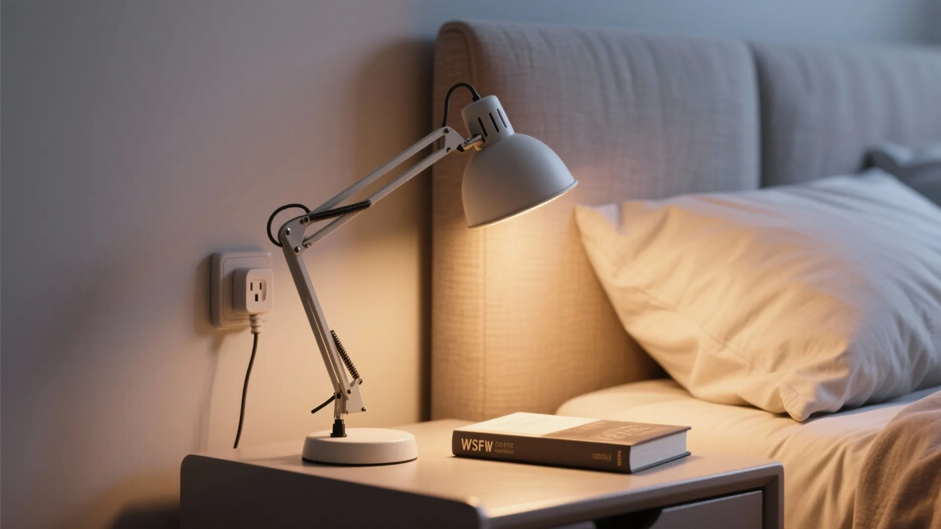 1. Bedside Reading Nook Without Hardwiring