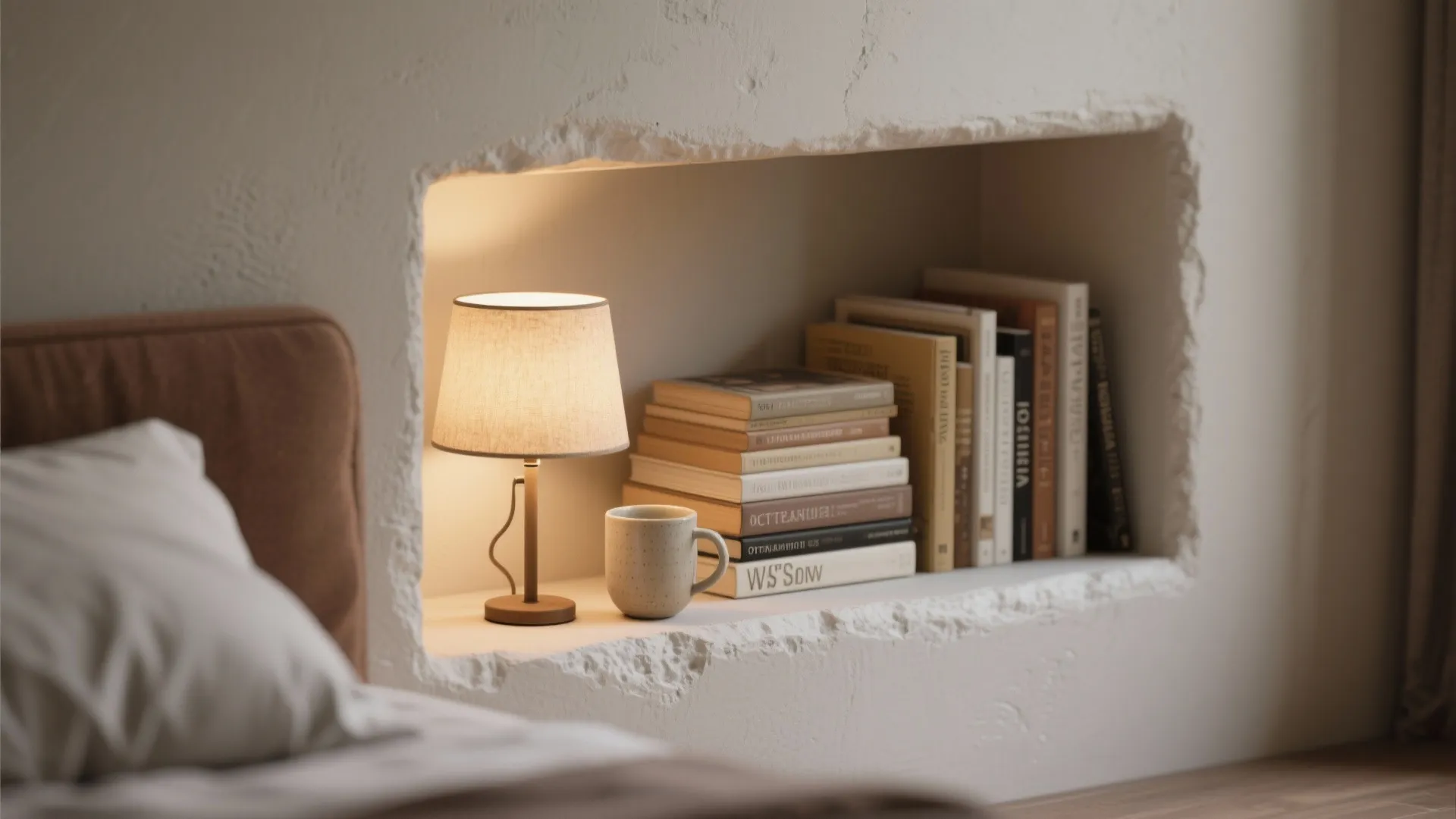 2. Bedside built-in nooks