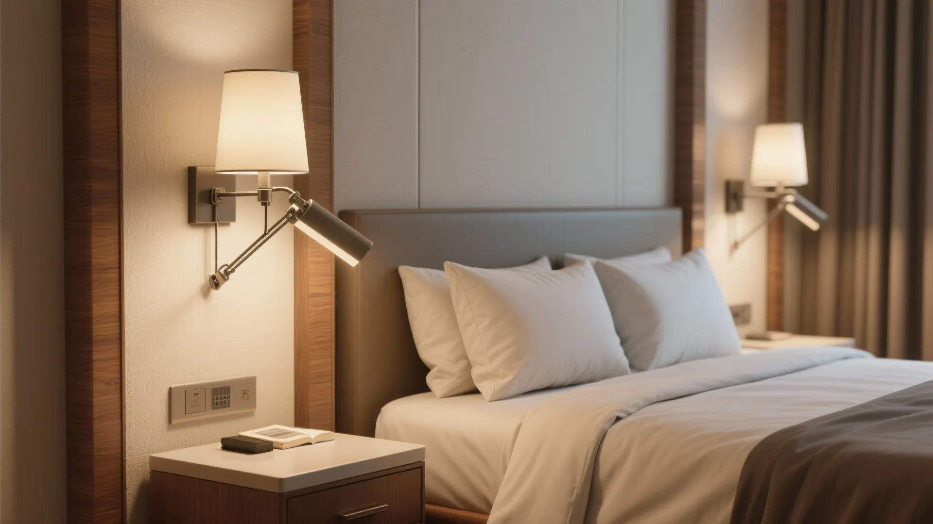4. Bedside sconces — space savers with style