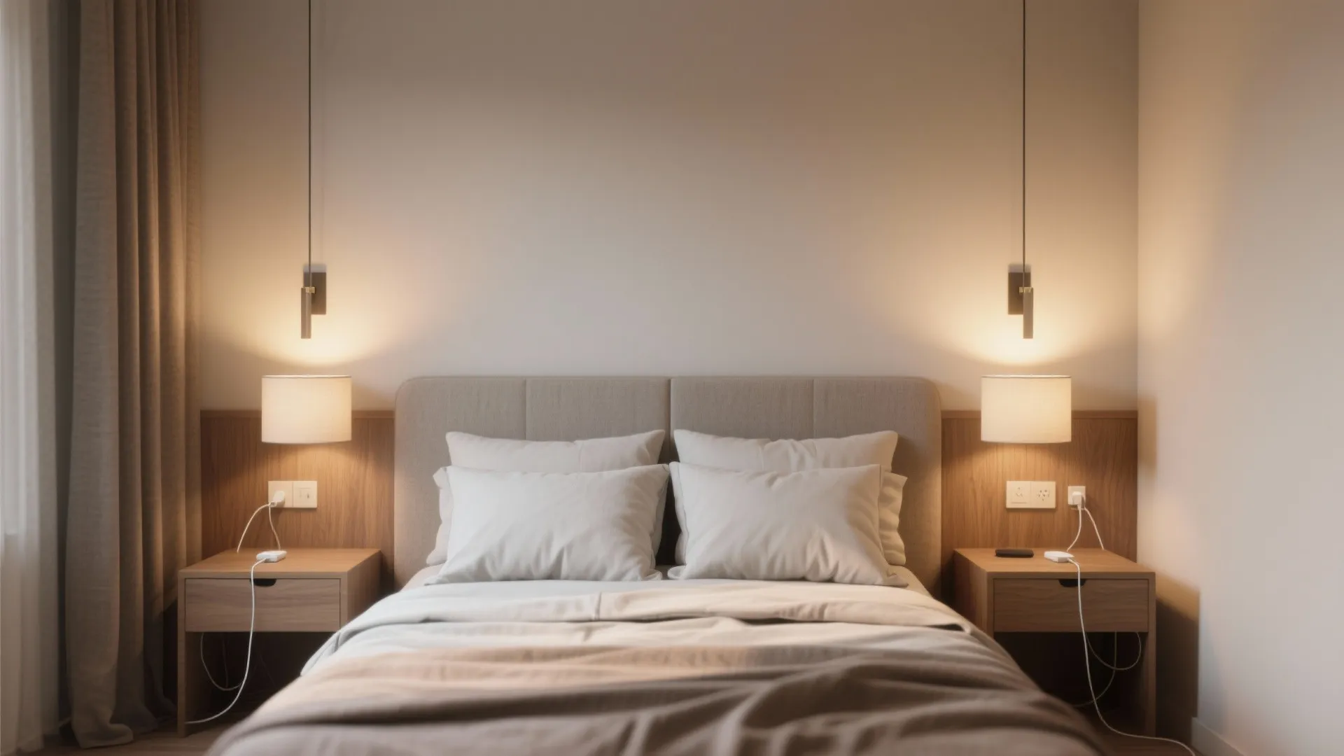 Bedside sconces to free up nightstands