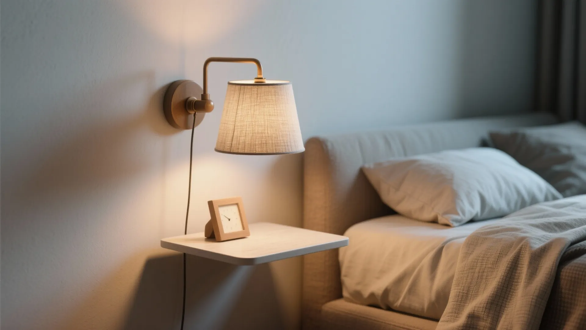 1. Bedside swing-arm sconce