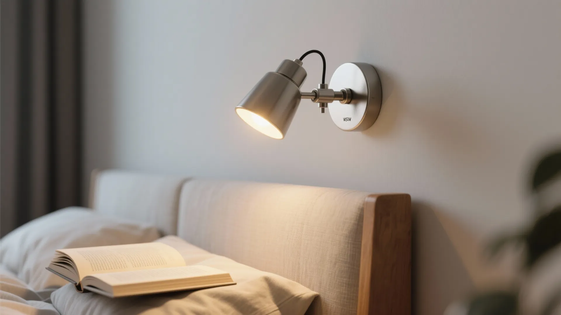 1. Bedside reading swivel wall light