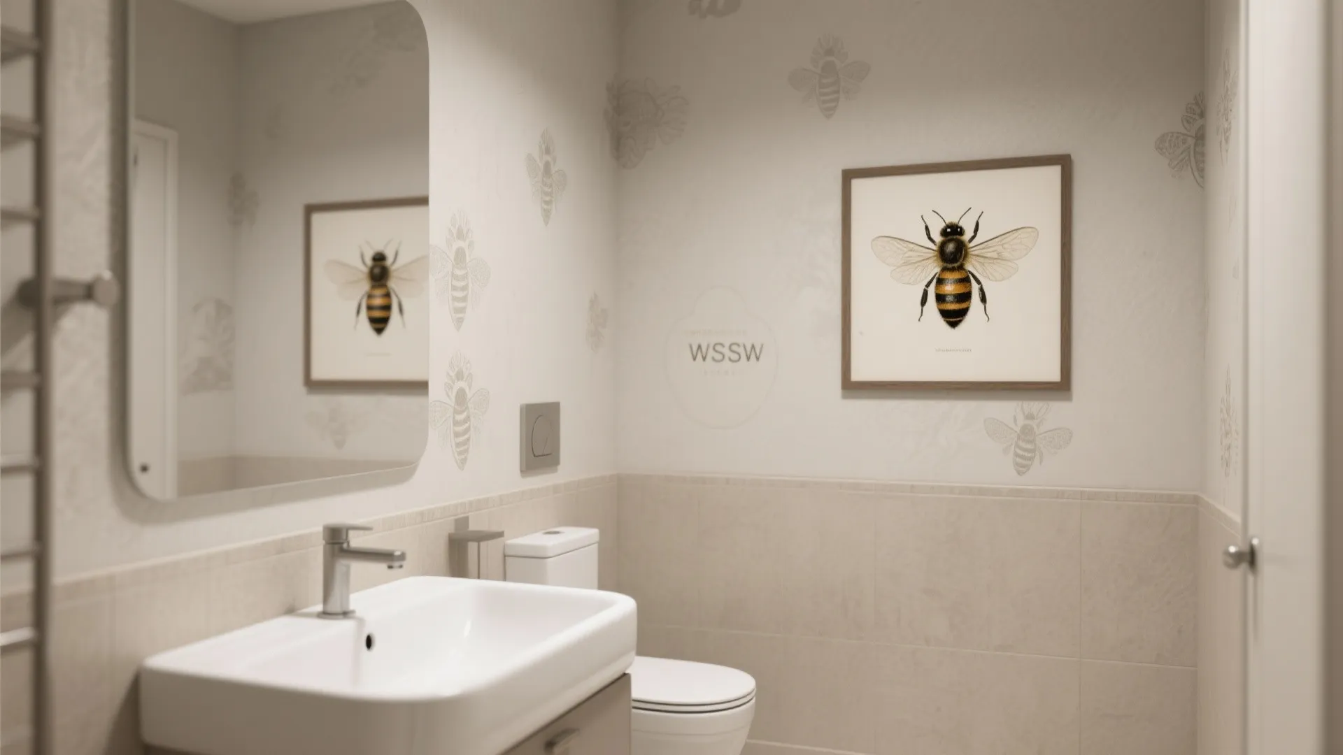 2. Mix Bee Prints with Neutral Tones