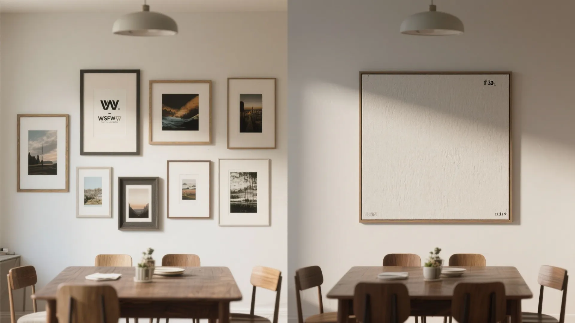 8. Can I use a 30 x 30 canvas in an open-plan dining area?