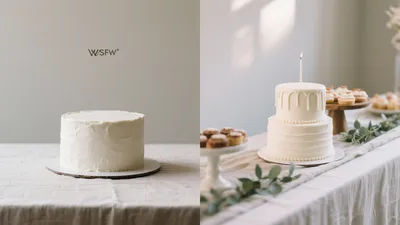 Elegant White Cake Display for Celebrations