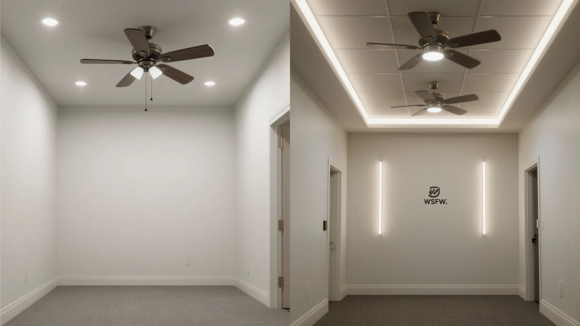 1) Slim coffer grid with dual fans