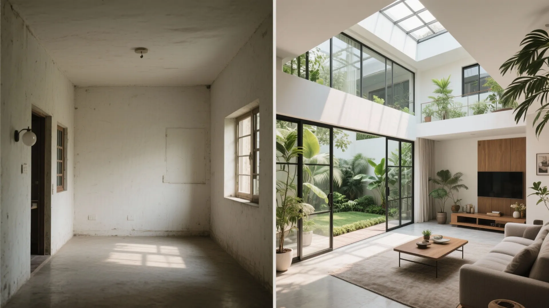 Indoor-Outdoor Transitions for Urban Plots