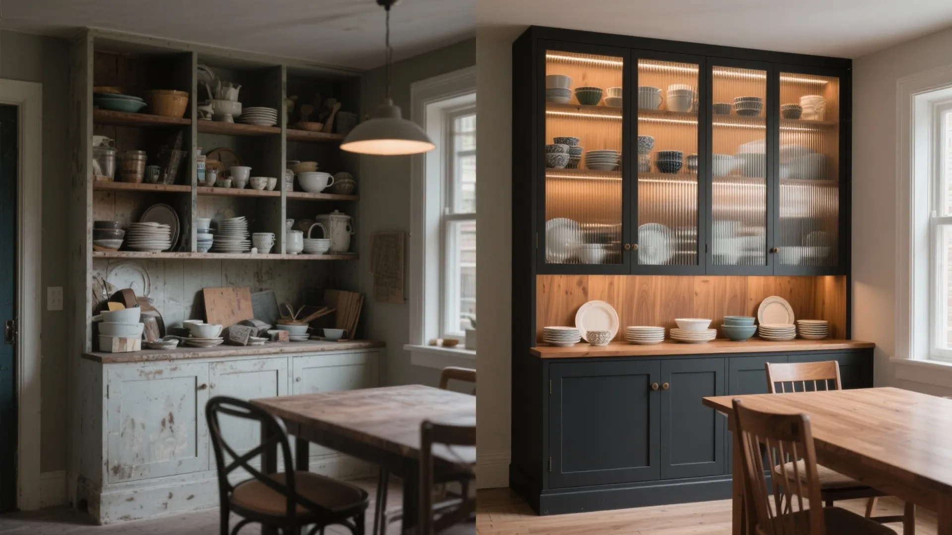 Closed Base + Semi-Open Display to Balance Clutter