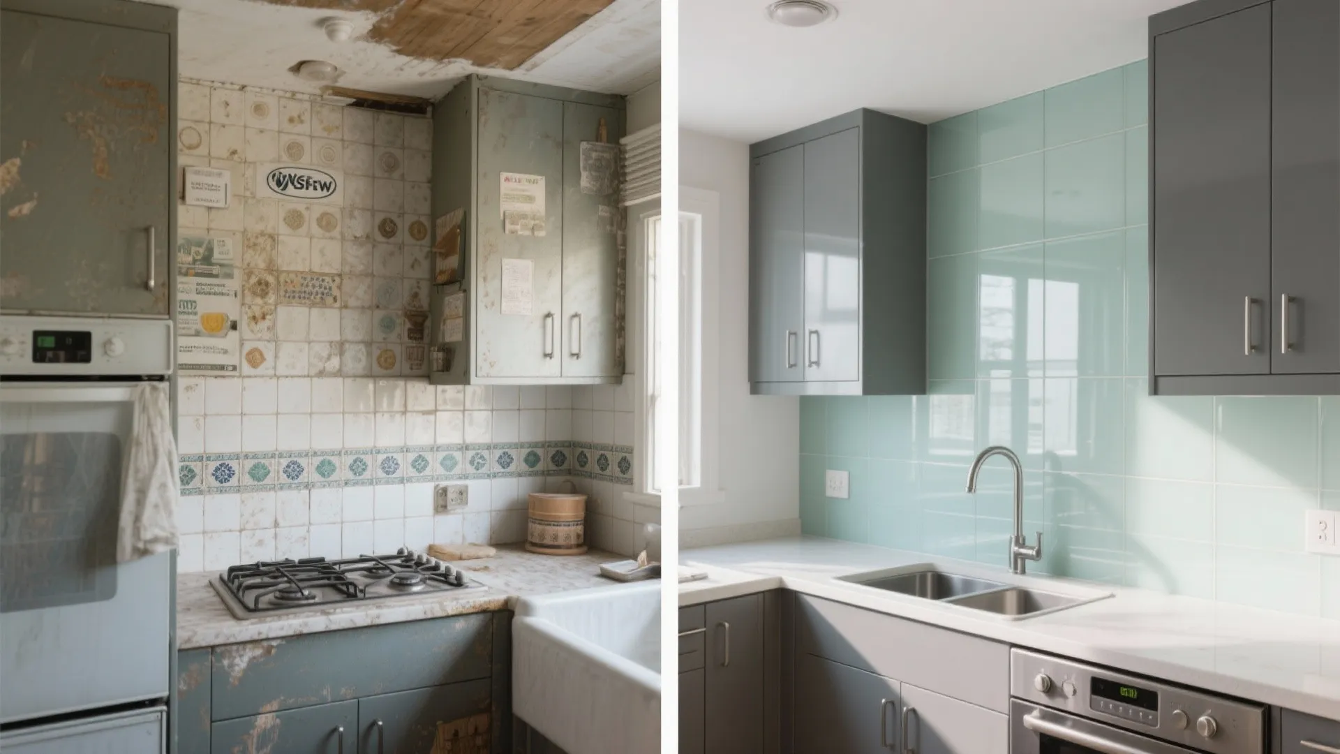 Glass Backsplash and Reflective Surfaces for Airiness