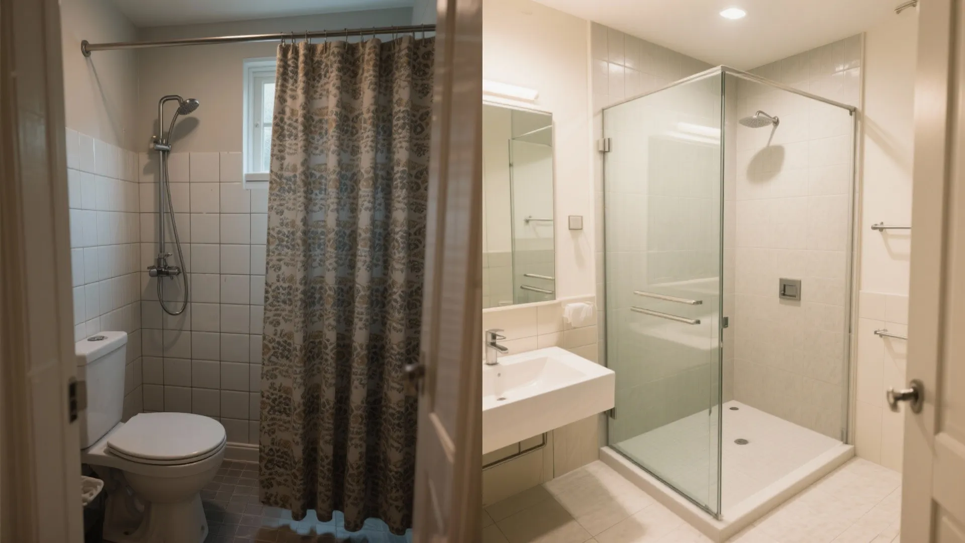 Clear lines with glass and light neutrals