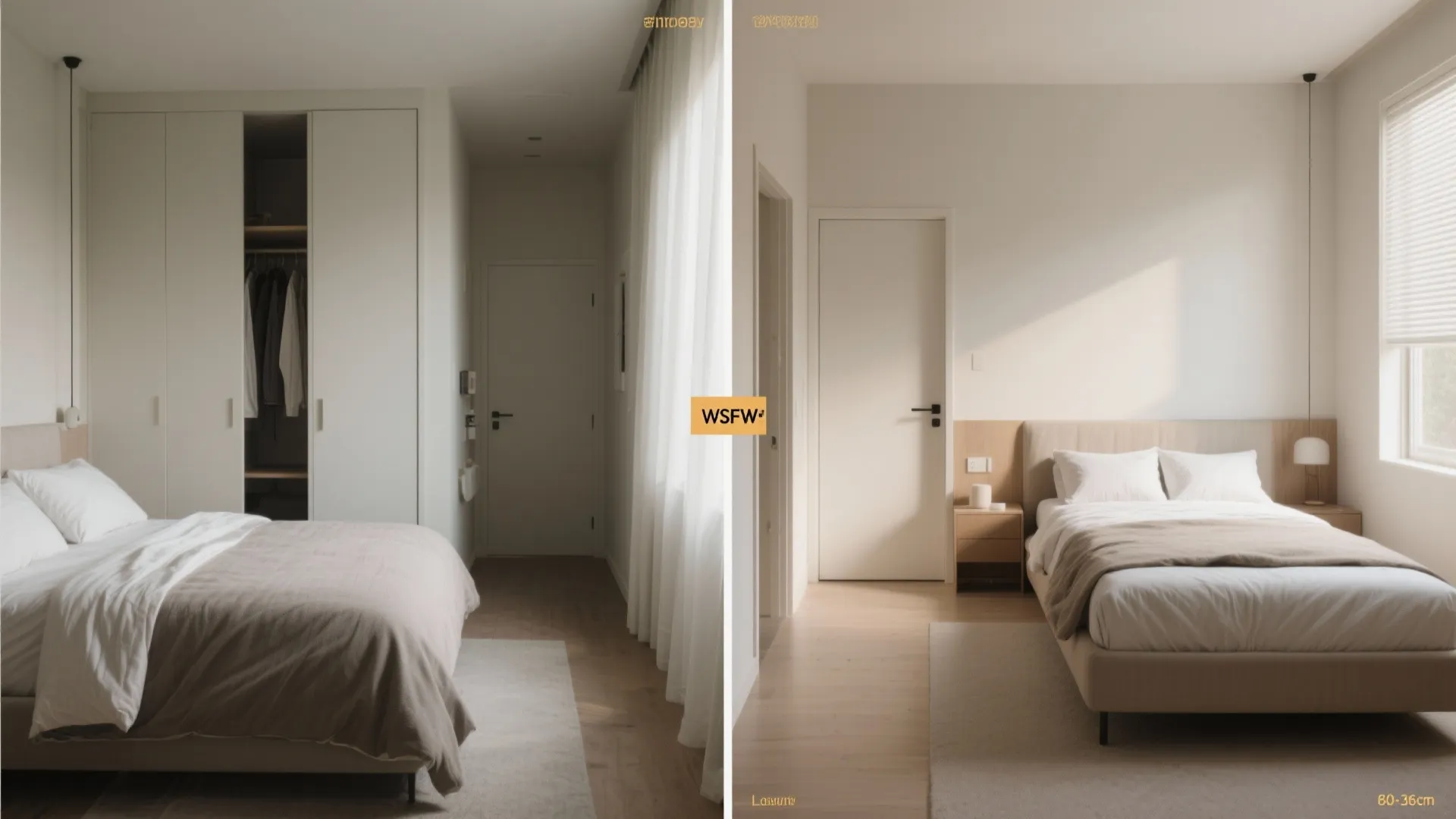 Layout first: door swing, closet access, and bed-width math