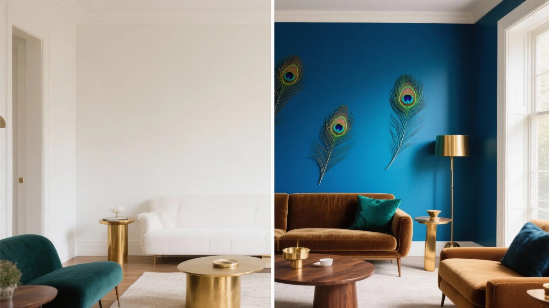 Jewel-Tone Statement Wall Behind Sofa or Headboard