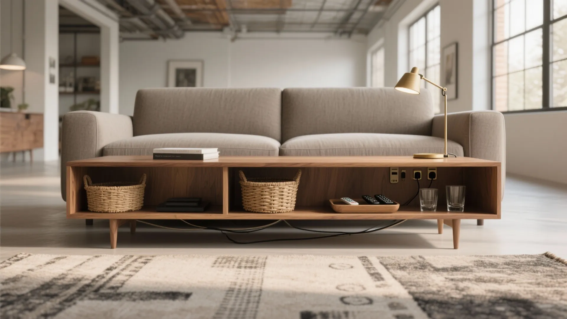 Behind Sofa Table DIY: Simple Steps for Stylish Storage: 1 Minute to Maximize Your Living Room Space with DIY Flair