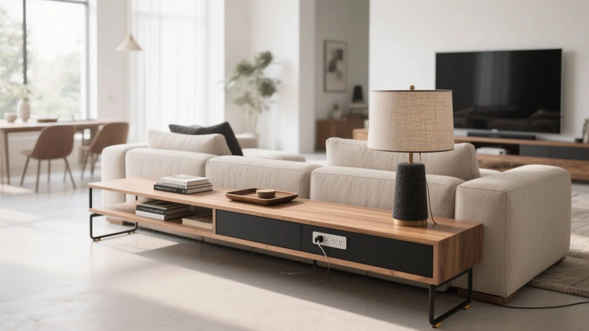 Behind Couch Console Table DIY: Simple Steps for a Stunning Look: 1 Minute to Transform Your Living Space with a DIY Console Table