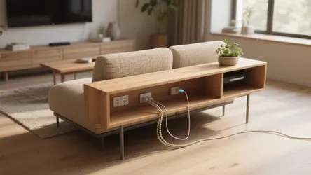 DIY Behind the Couch Table with Outlet — 5 Ideas