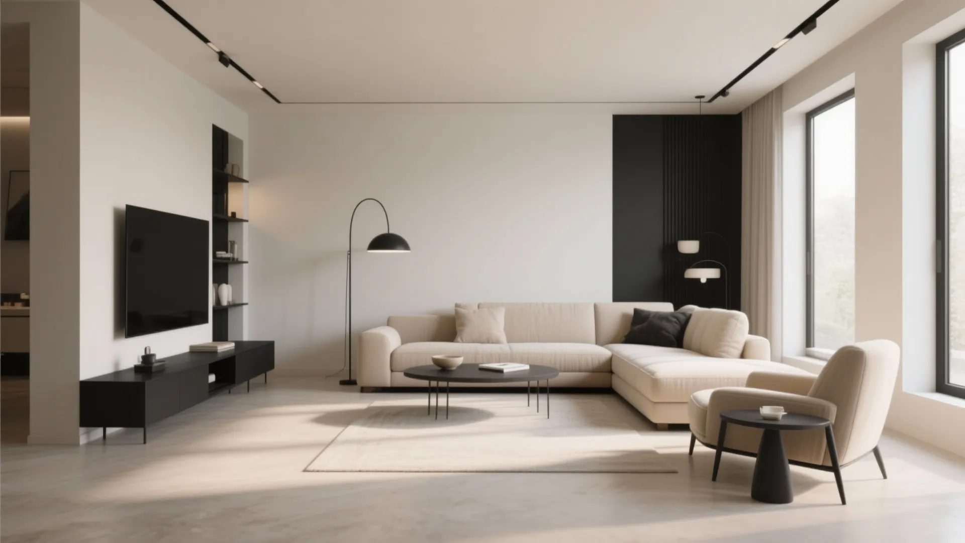 8. Beige and Black Contrast