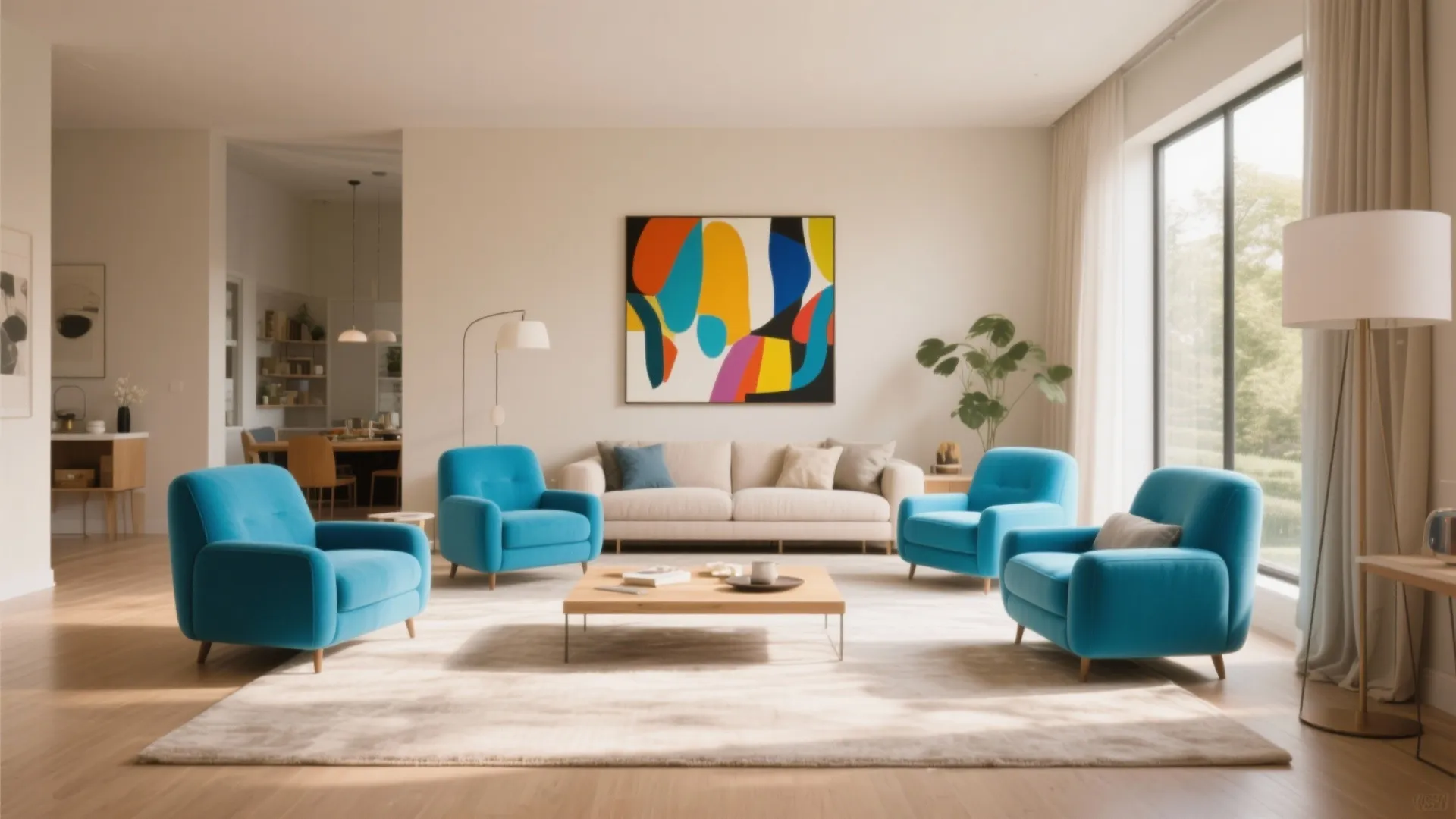 Beige with Bold Accents