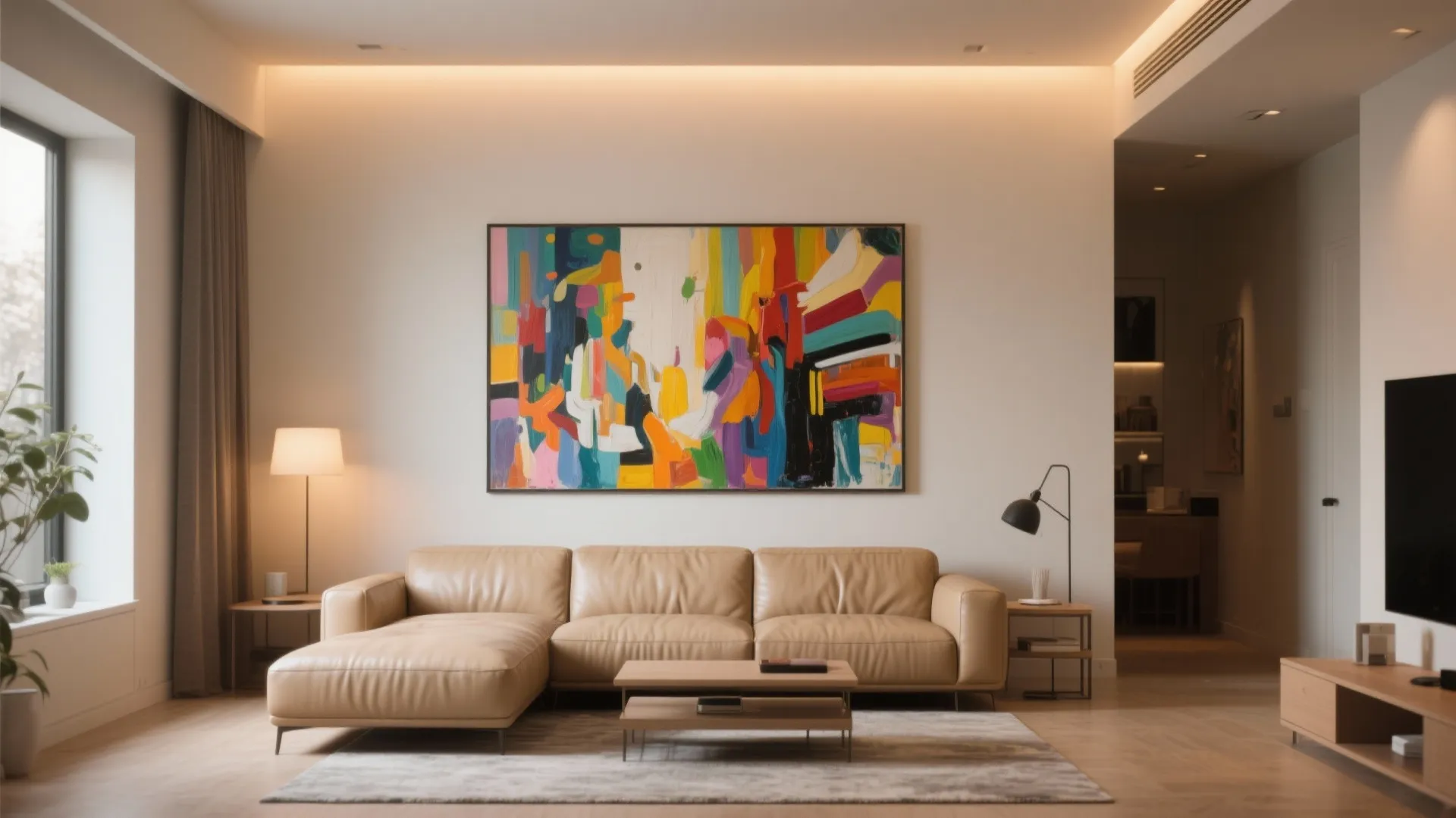 3. Anchor with a bold art piece