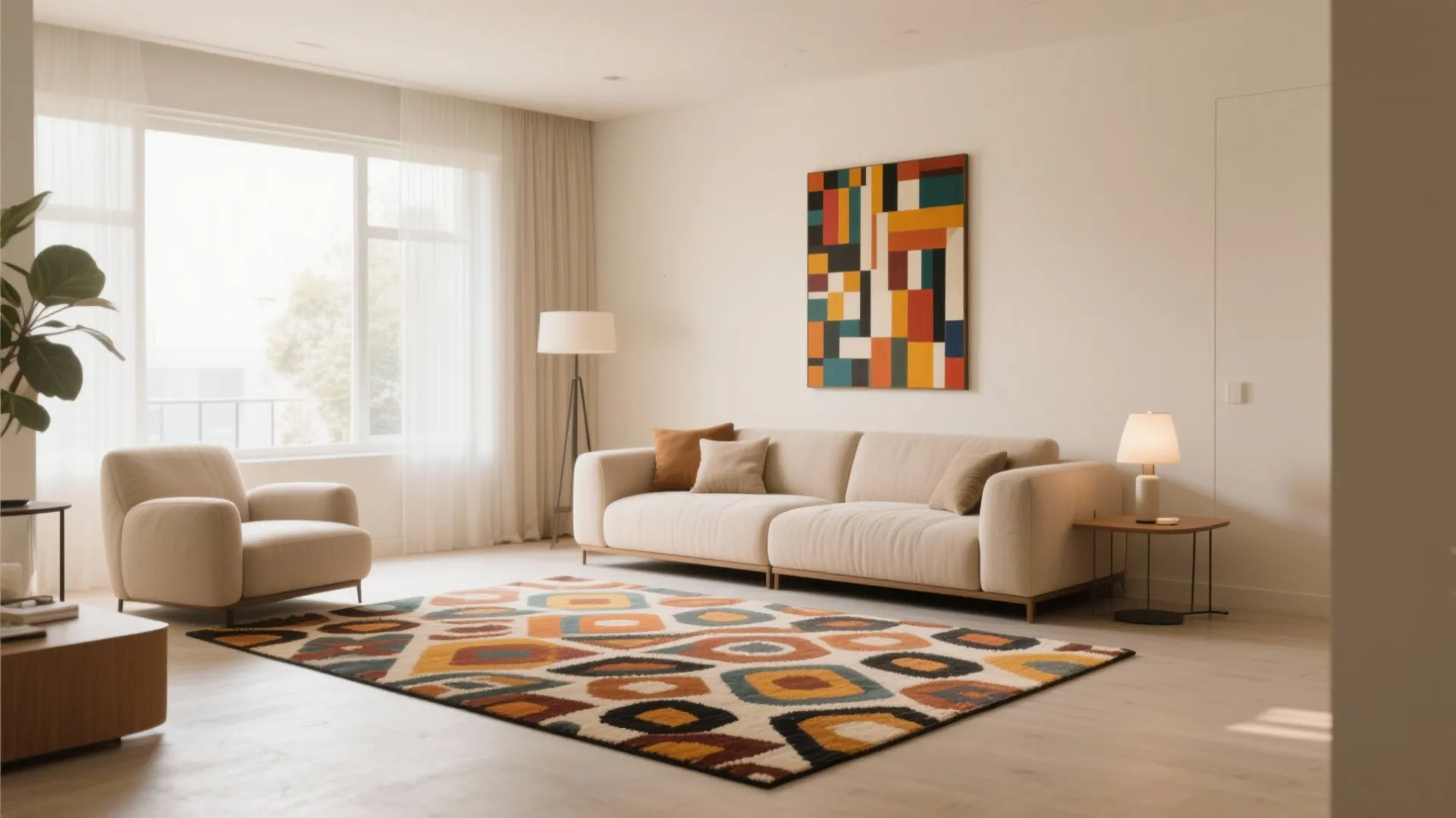 5. Bold Rugs for a Visual Anchor