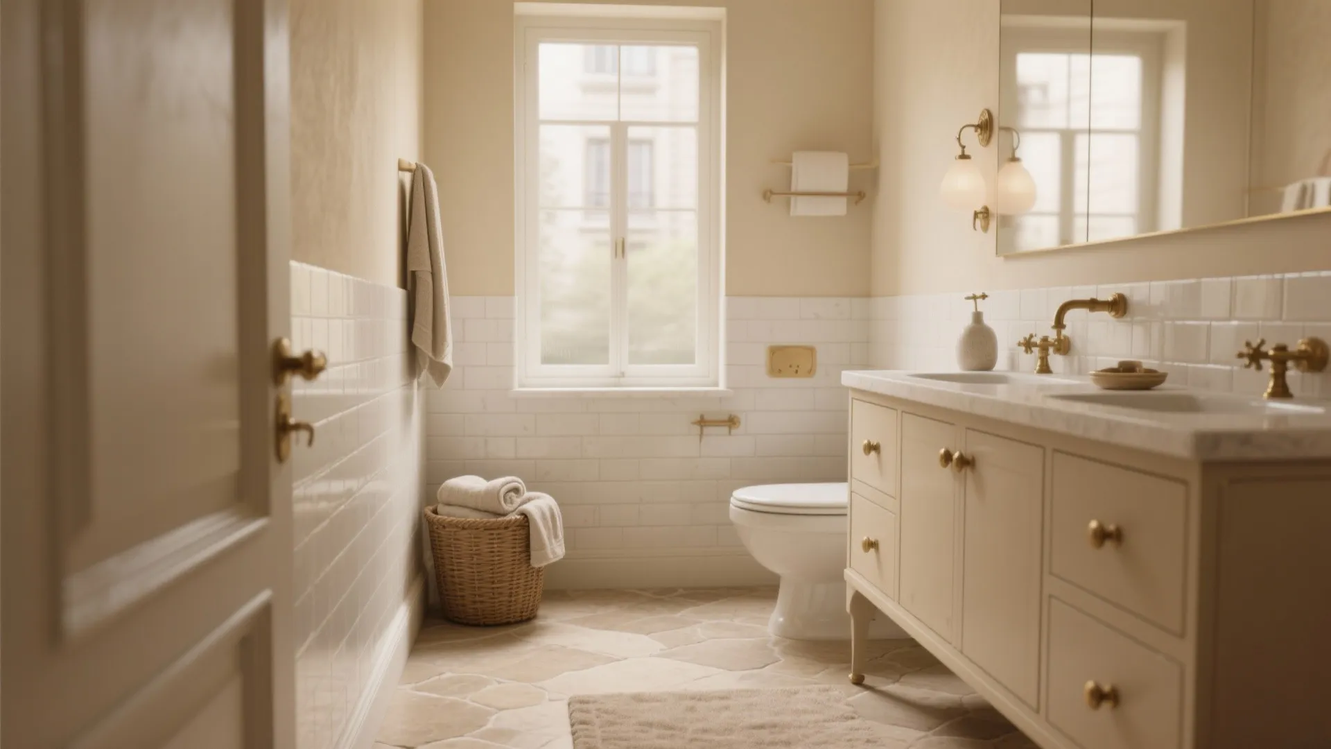 5 Beige, Cream & White Bathroom Ideas: Cozy, timeless bathroom inspirations for small and large spaces using beige, cream and white