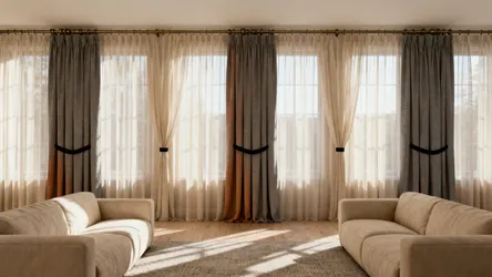 Beige and Gray Curtains: 5 Fresh Living Room Ideas
