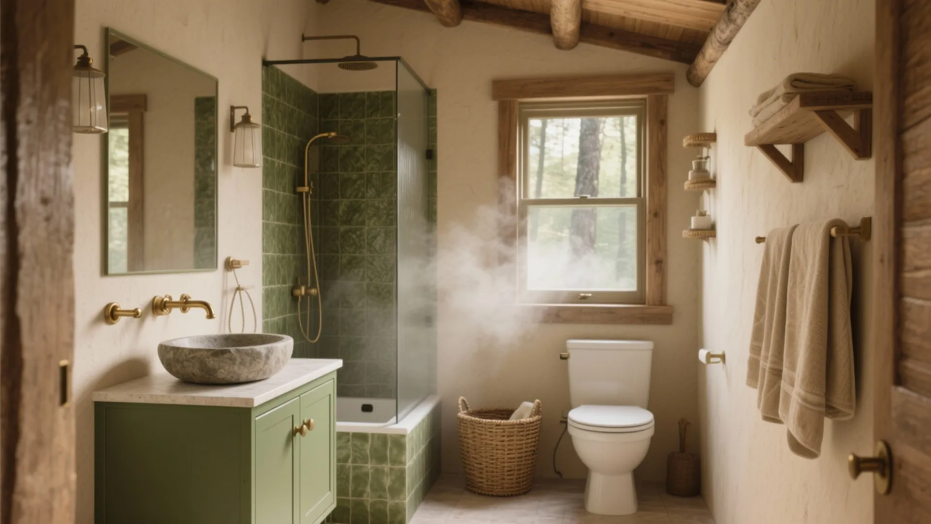 5 Beige Green Bathroom Ideas: Cozy and clever beige green bathroom design tips from a veteran interior designer