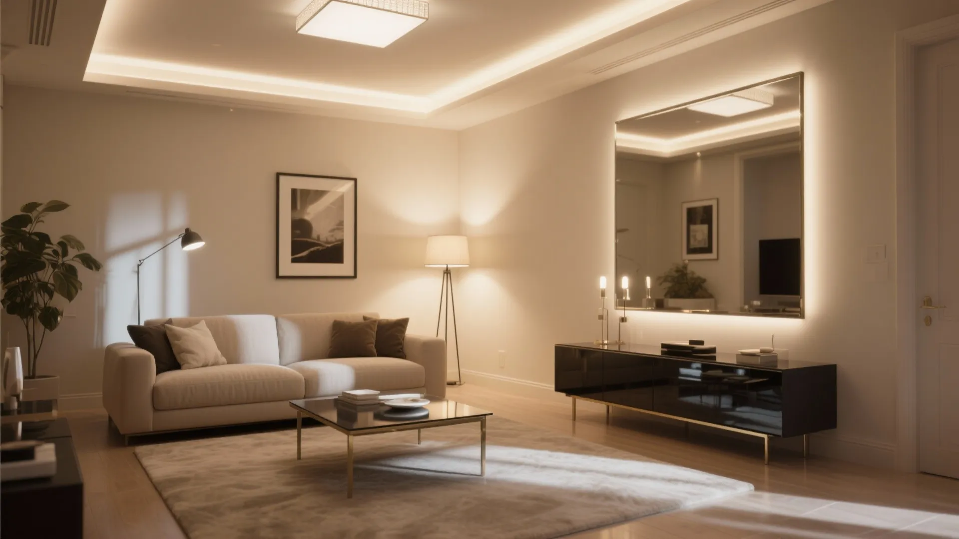 5. Layered Lighting and Reflective Surfaces